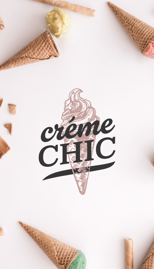 Branding design Creme chic poster design